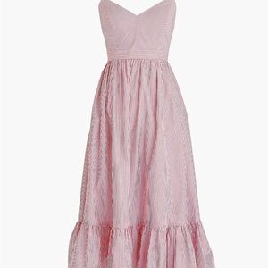 J. Crew Red and White Dress